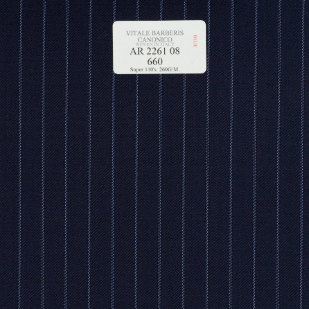 AR 2261 08 CANONICO - 100% Wool - Xanh Dương Sọc